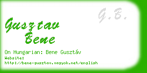 gusztav bene business card