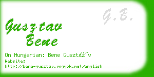 gusztav bene business card